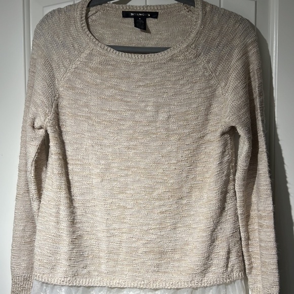 89th & Madison Cream and Lace Sweater - Picture 2 of 4